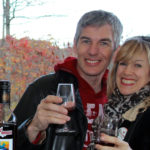 couple tasting muskoka lakes winery cranberry blueberry wine