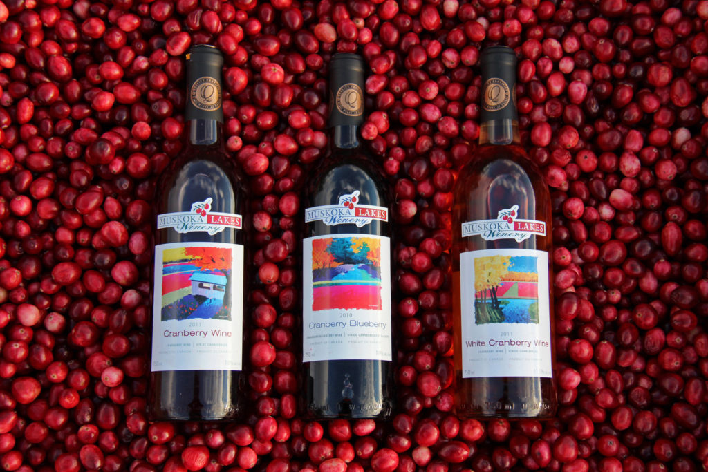 Cranberry, Cranberry Blueberry & White Cranberry Wine Muskoka Lakes
