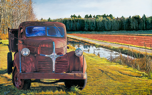 painting of dodge 1948 truck