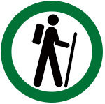 icon showing hiking is allowed