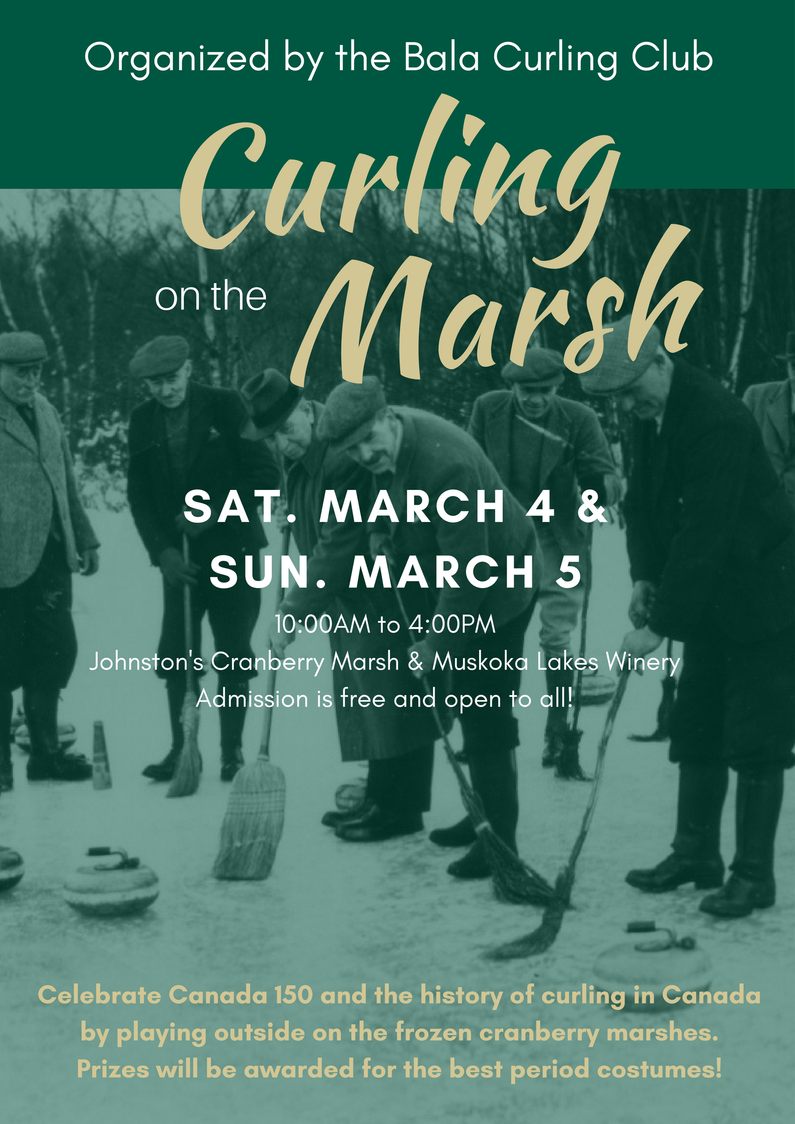 curling on the marsh poster