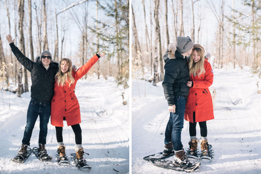 couple on snowshoes