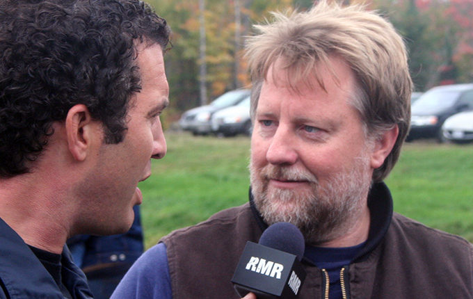 rick mercer interviewing murray johnston at johnstons cranberry marsh