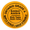amber maple syrup sticker ontario grade a