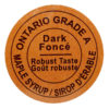 dark maple syrup sticker ontario grade a