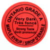 very dark maple syrup sticker ontario grade a