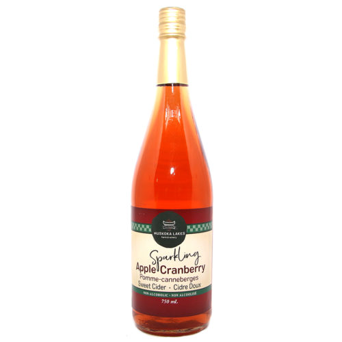 bottle of cranberry apple sparkling cider