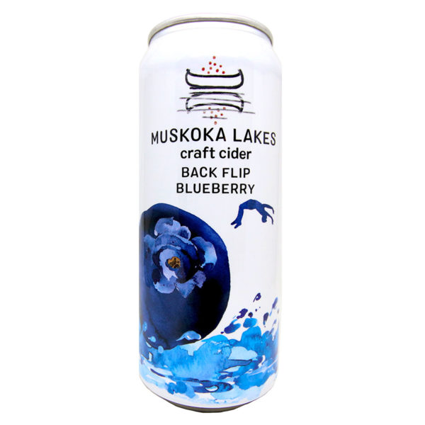 can of back flip blueberry cider from muskoka lakes farm & winery