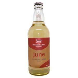 front label of june bottle craft cider from muskoka lakes winery