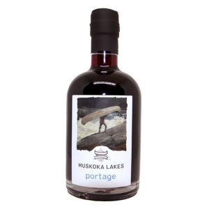 front label of portage dessert wine from muskoka lakes farm and winery
