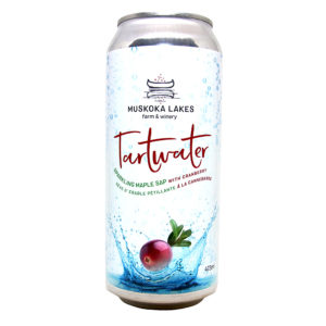 can of tartwater sparkling maple sap and cranberries from muskoka lakes farm and winery