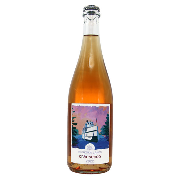 750 ml bottle of cransecco a sparkling cranberry wine