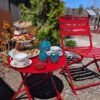 a demonstration of a fully prepared cranberry afternoon tea for two.